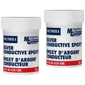 Silver Conductive Epoxy Adhesive, Moderate Cure/Extreme Conductivity MG Chemicals 8330 