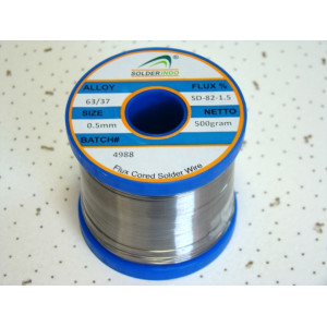Soldar Sn62Pb36 con fundente SD-82, 0.5 mm